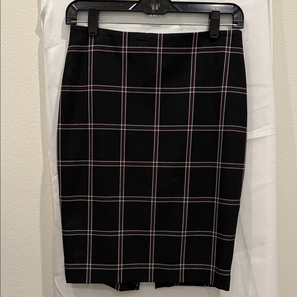 Express Black and White Plaid Pencil Skirt